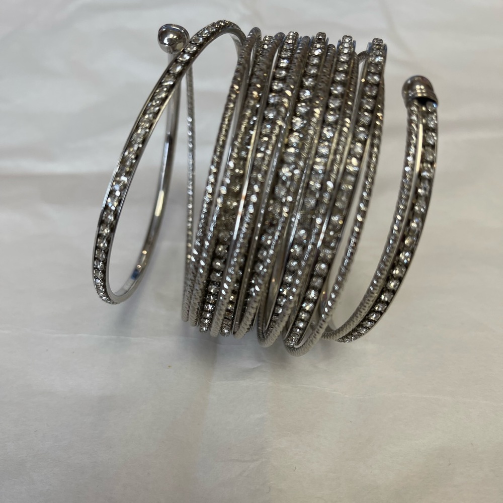 Rhinestone Bangle Costume Bracelet